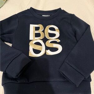Hugo Boss Navy and Gold Kids Sweatshirt